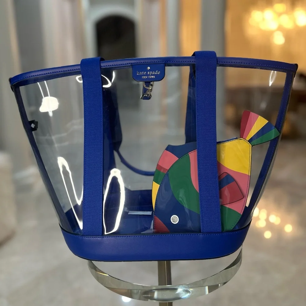 NWT Kate Spade What A Catch Top Handle Clear Fish Tote - Picture 8 of 10